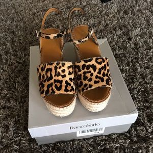 Franco Sarto leopard platforms